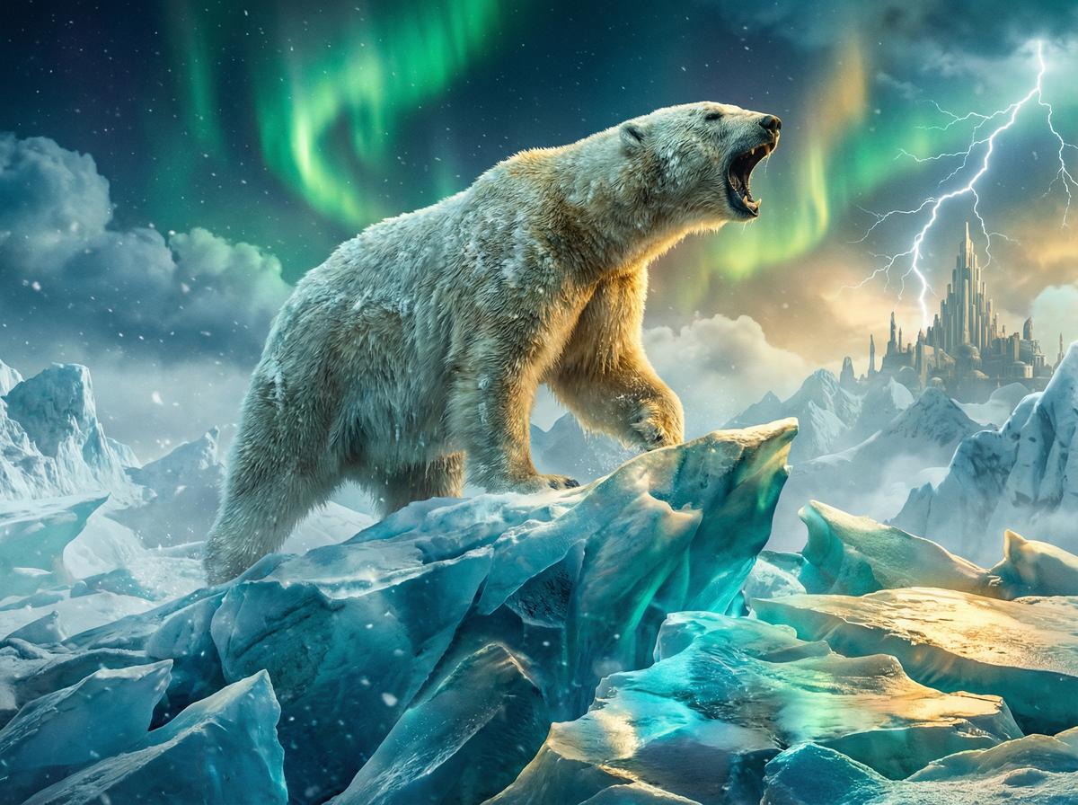 午夜大片北极熊冰川巡游视频