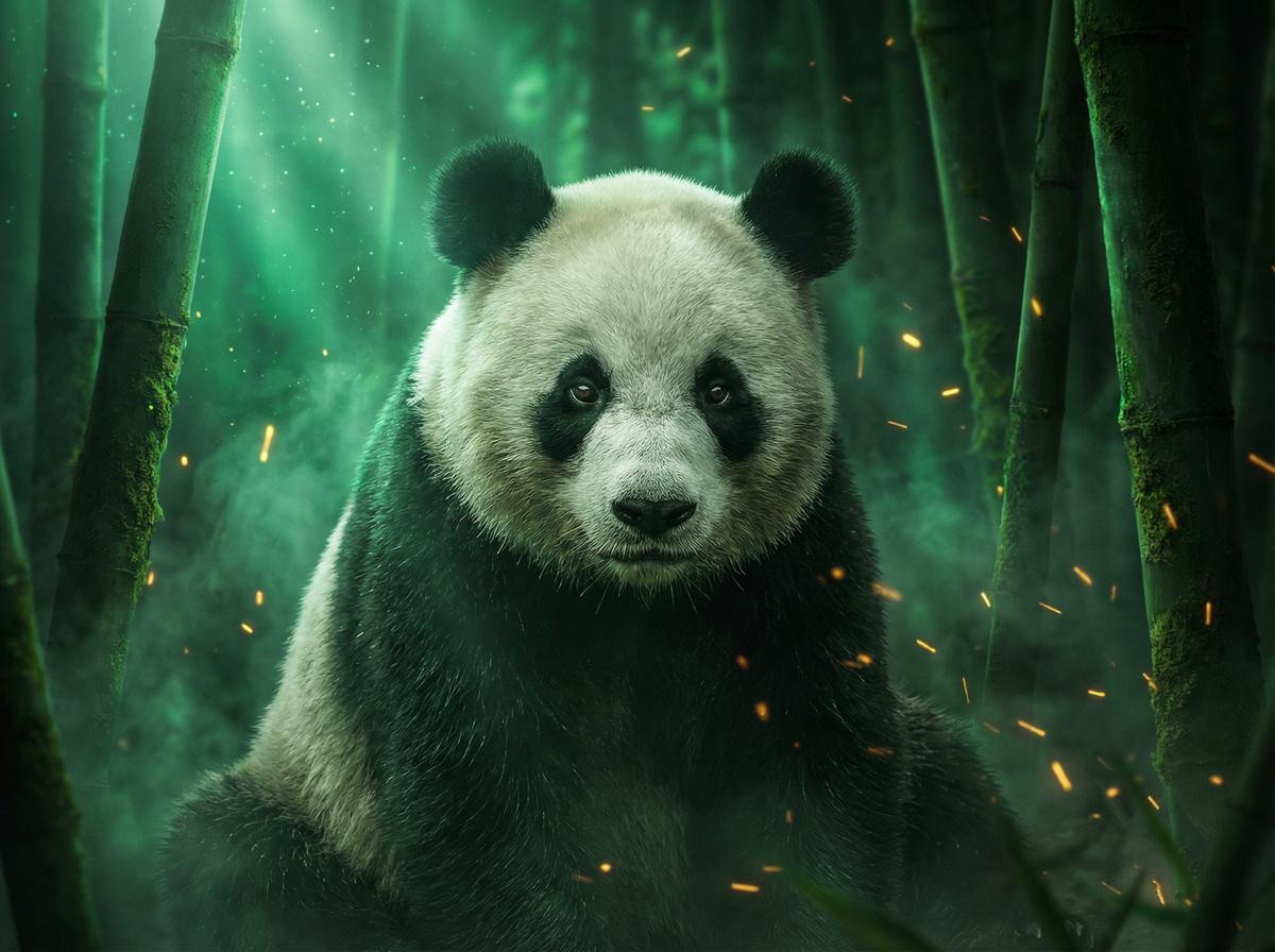 午夜大片熊猫幼崽竹林嬉戏视频